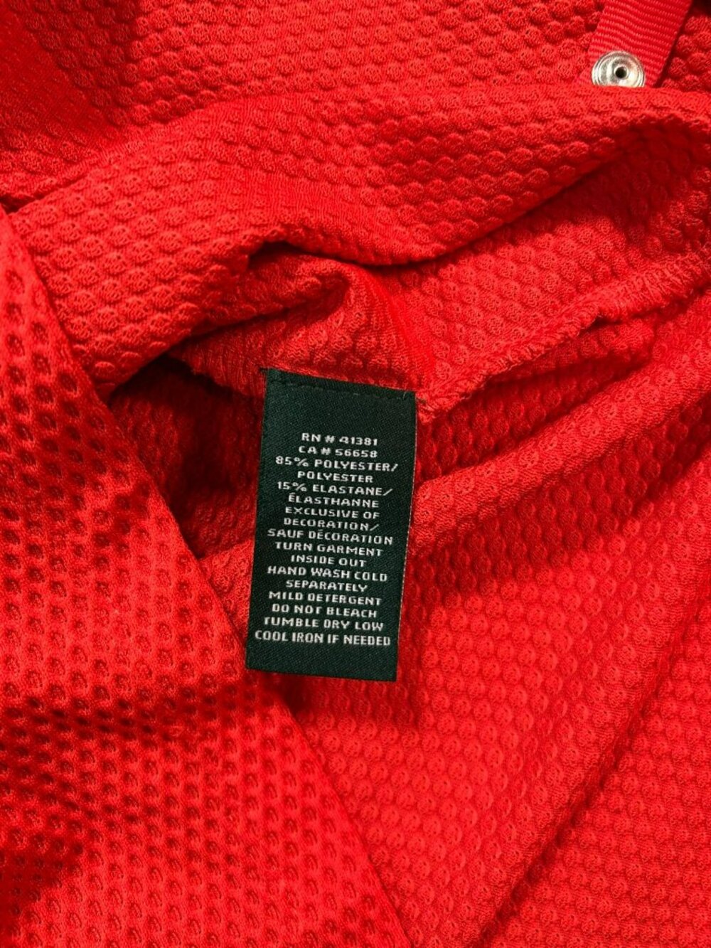 Lauren Ralph Lauren Women's Small Red Black Performance Long-Sleeve 1/4 Zip Pull - Picture 5 of 7